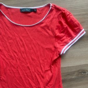 Ralph Lauren Y2K Ribbed Puff Sleeve Top